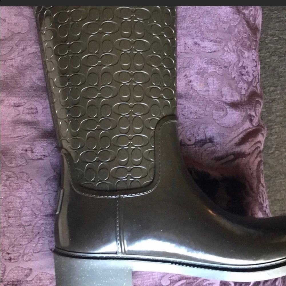 Coach womens rain boots